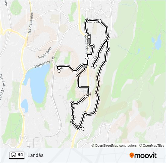 84 bus Line Map