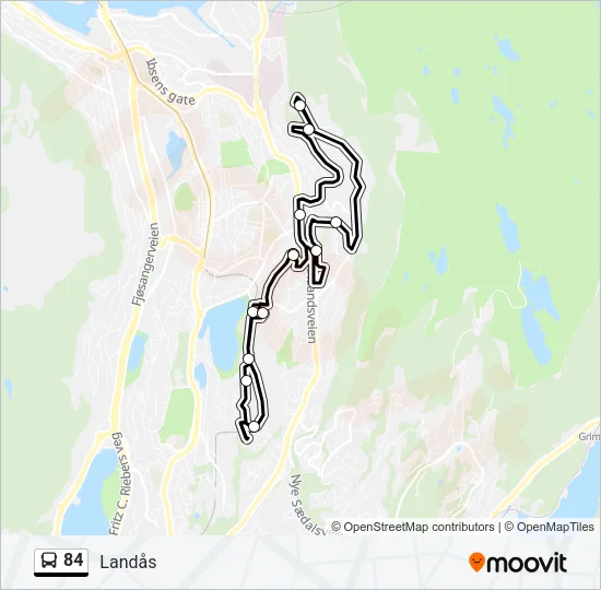 84 Bus Line Map
