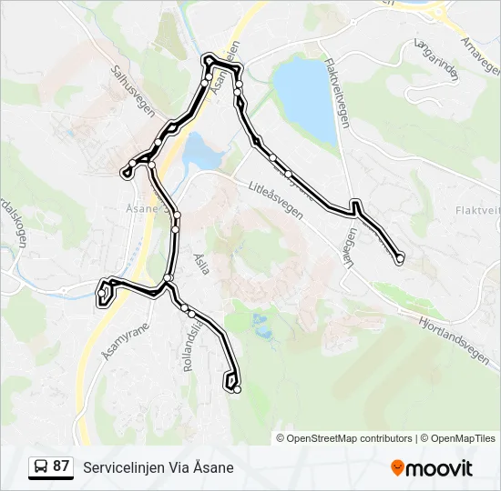 87 Bus Line Map