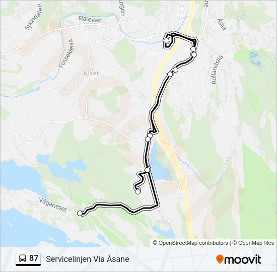 87 Bus Line Map