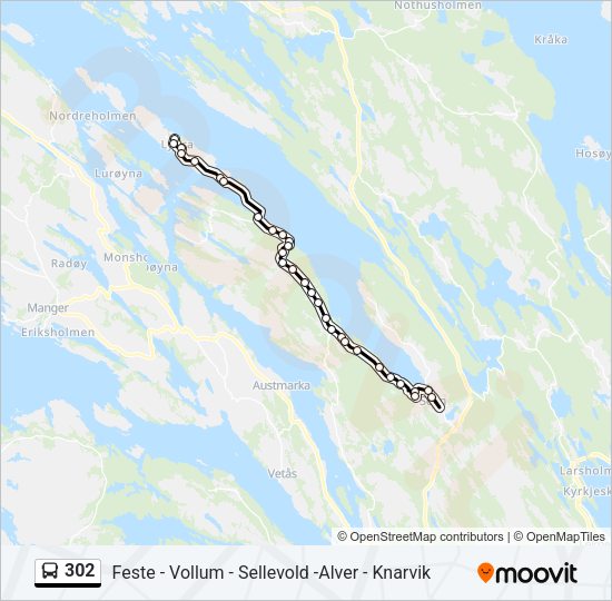 302 Bus Line Map