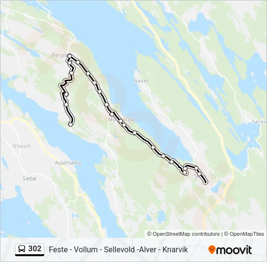 302 Bus Line Map