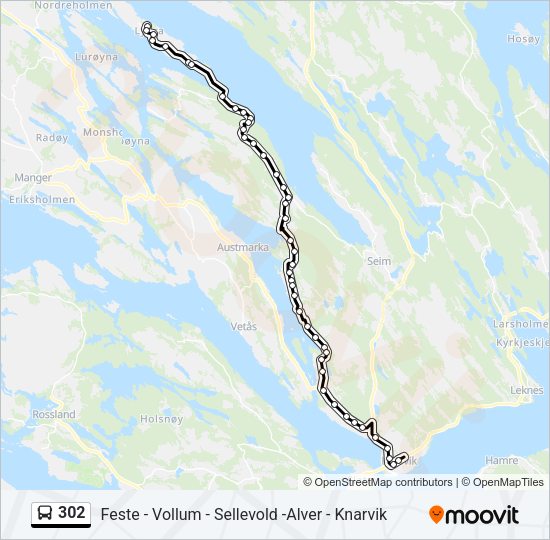 302 Bus Line Map