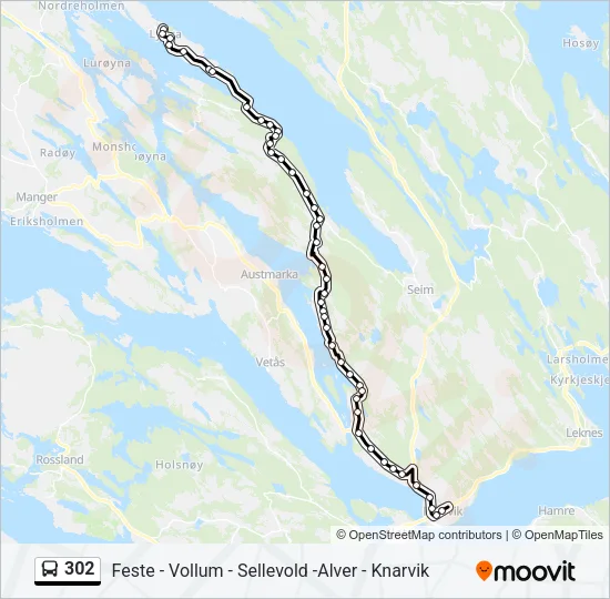 302 Bus Line Map