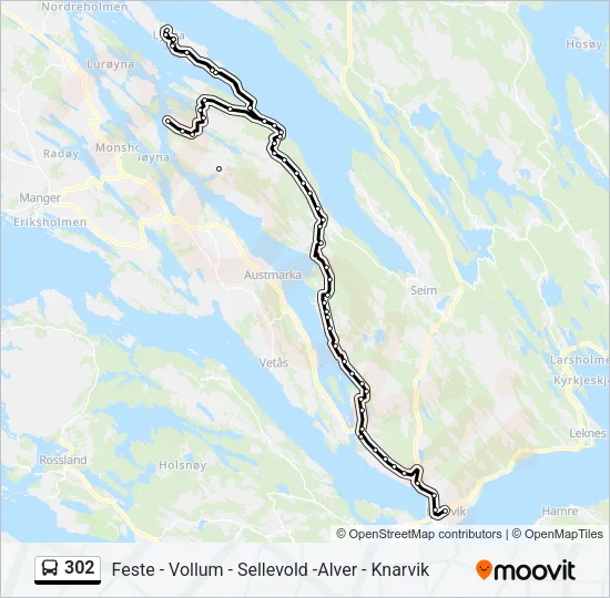 302 Bus Line Map