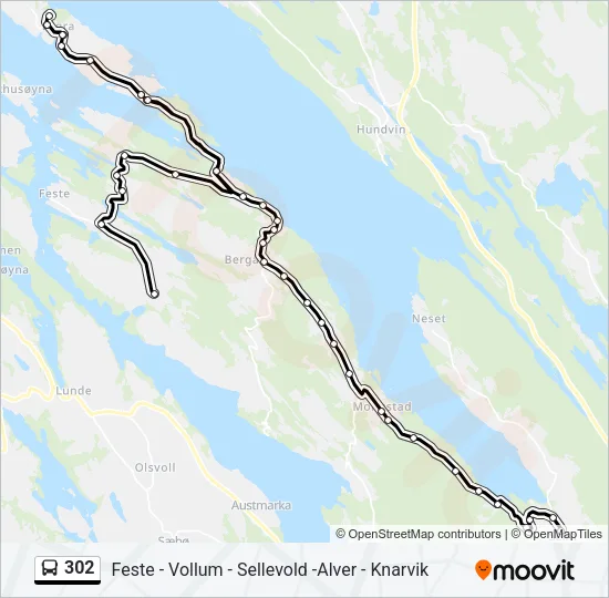 302 Bus Line Map