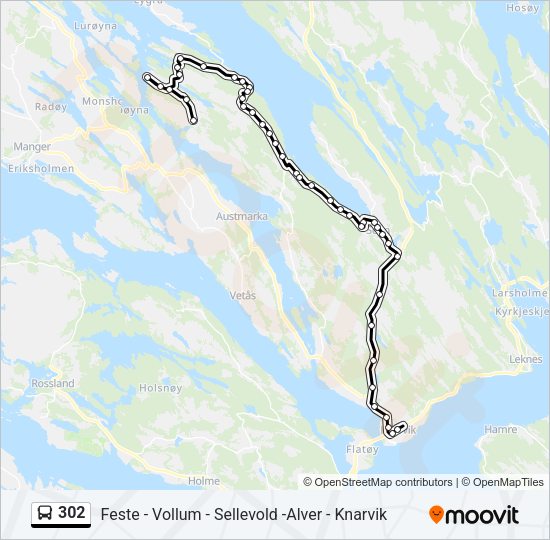 302 Bus Line Map