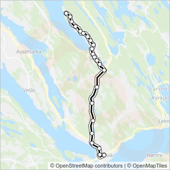303 Bus Line Map