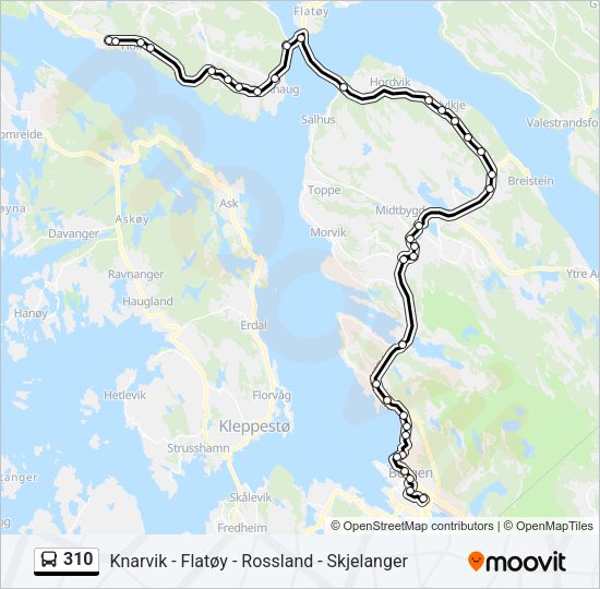 310 Bus Line Map