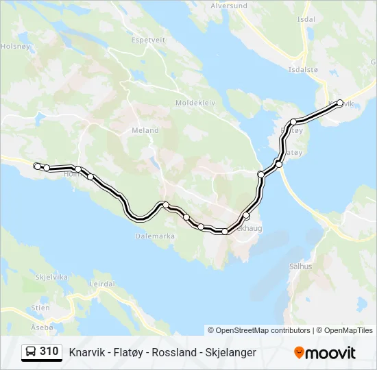 310 Bus Line Map