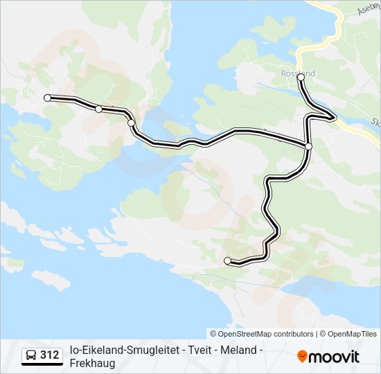 312 Bus Line Map