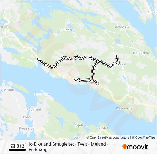 312 Bus Line Map
