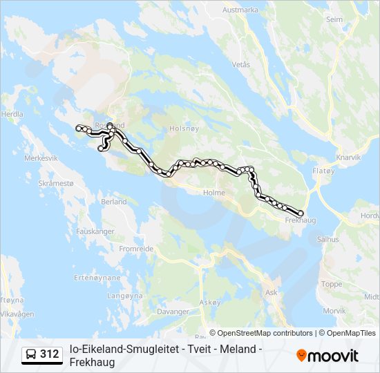 312 Bus Line Map