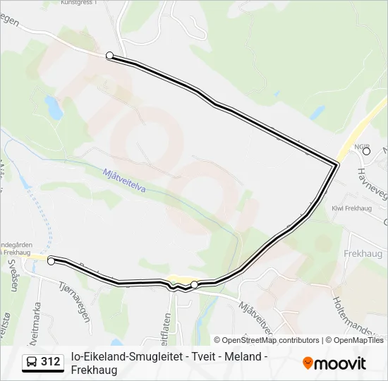312 Bus Line Map