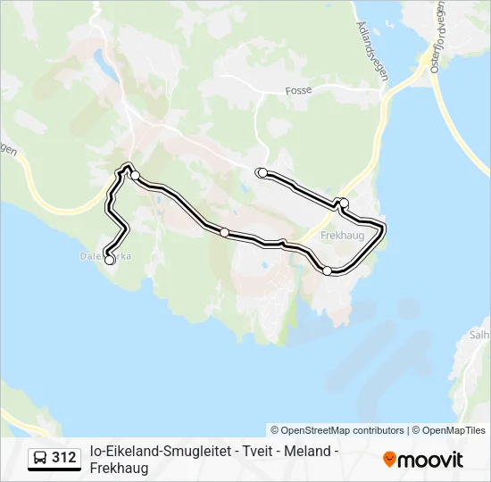 312 Bus Line Map