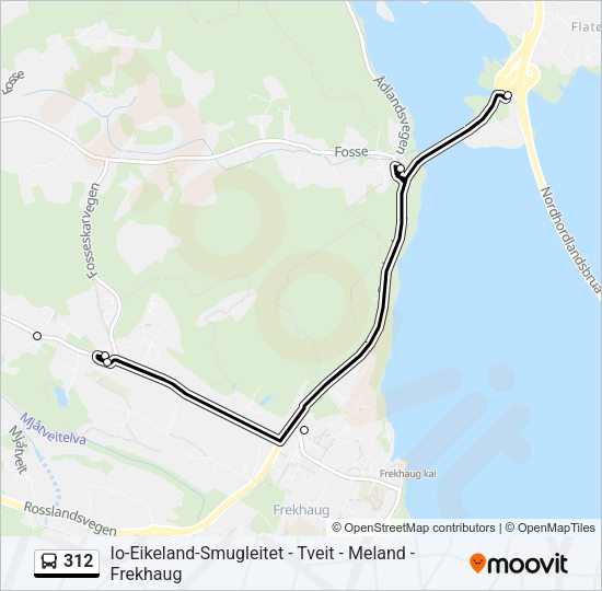 312 Bus Line Map