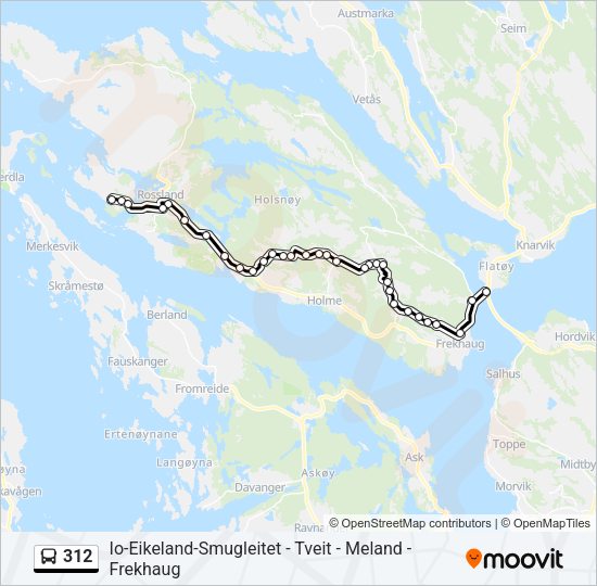 312 Bus Line Map