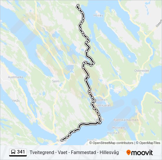 341 Bus Line Map