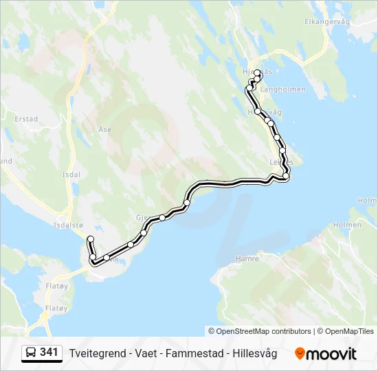 341 Bus Line Map