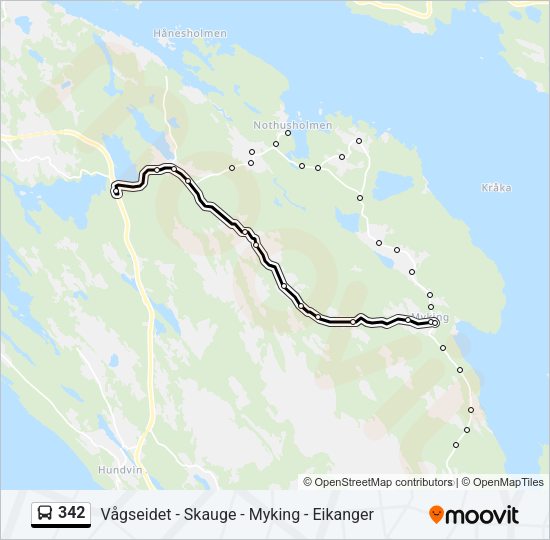 342 Bus Line Map