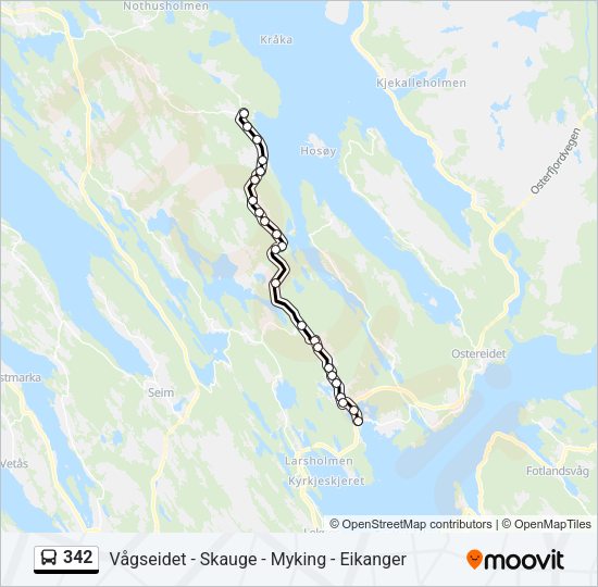 342 Bus Line Map