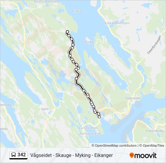 342 Bus Line Map
