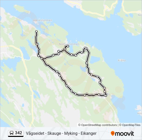 342 Bus Line Map