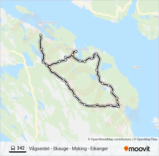 342 Bus Line Map