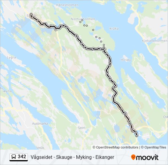 342 Bus Line Map
