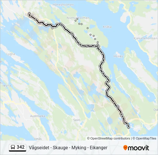 342 Bus Line Map