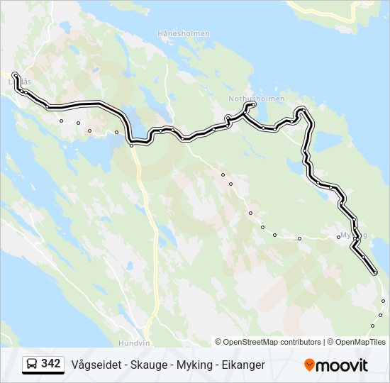 342 Bus Line Map