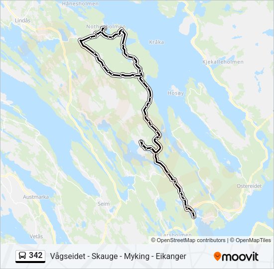 342 Bus Line Map