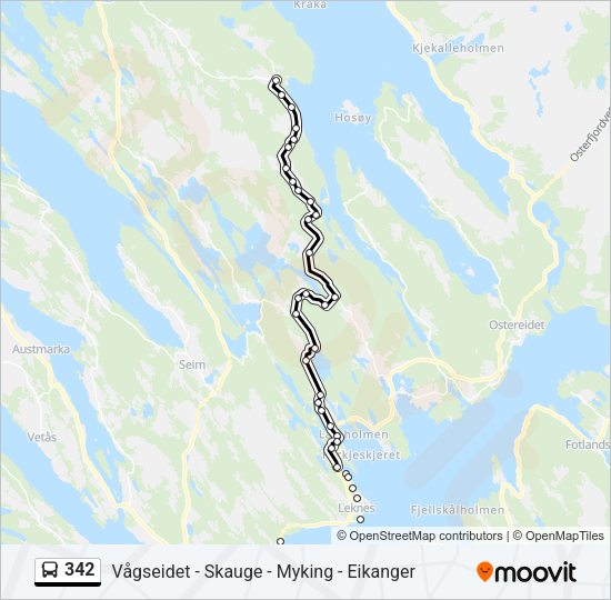 342 Bus Line Map