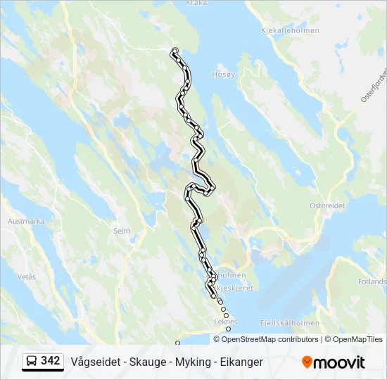 342 Bus Line Map