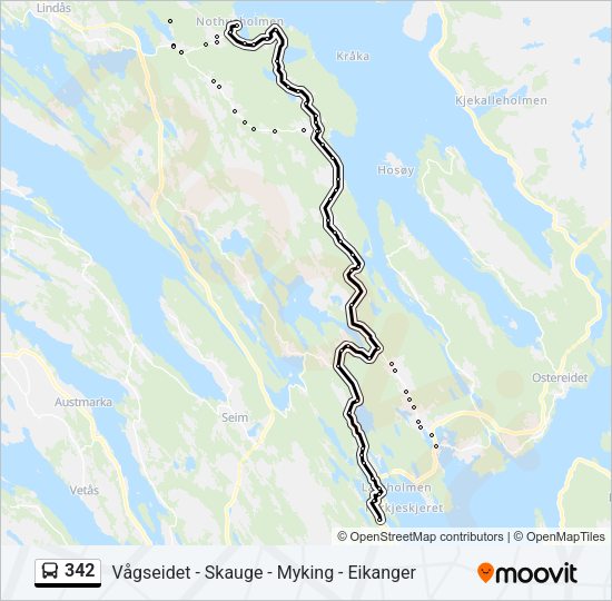 342 Bus Line Map