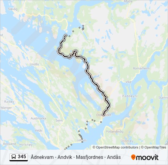 345 Bus Line Map