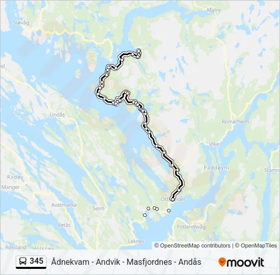 345 Bus Line Map