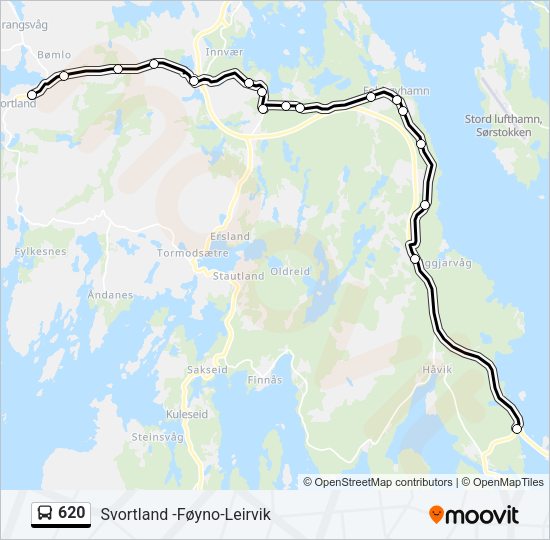 620 Bus Line Map