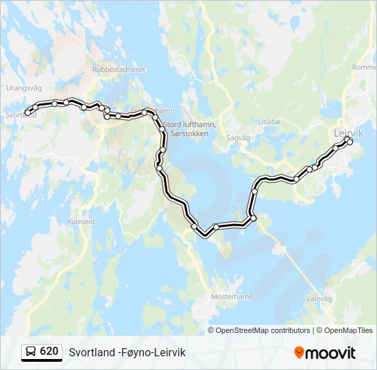 620 Bus Line Map