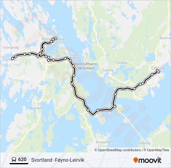 620 Bus Line Map