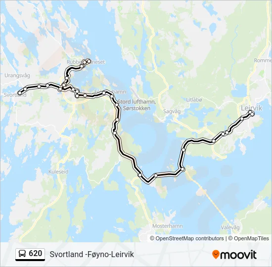 620 Bus Line Map