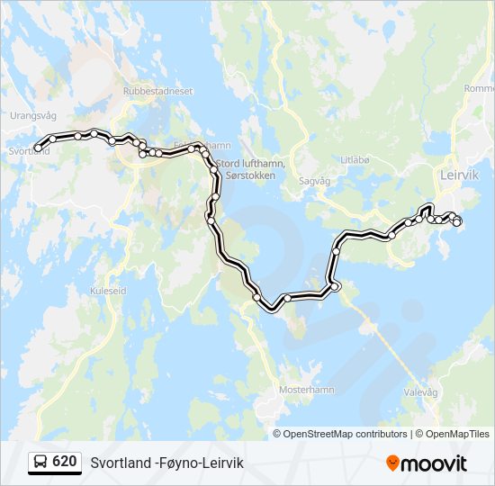 620 Bus Line Map