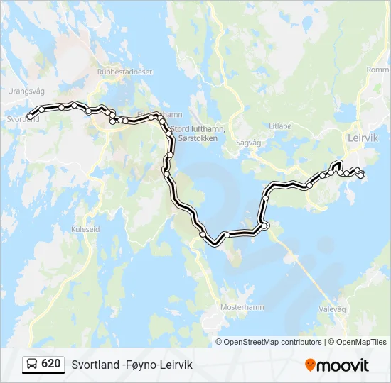 620 Bus Line Map