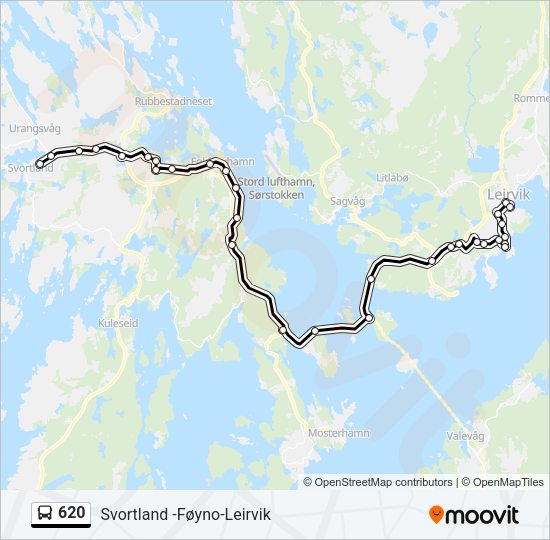 620 Bus Line Map