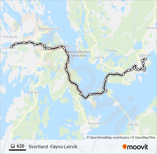 620 Bus Line Map