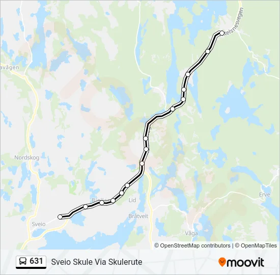 631 Bus Line Map