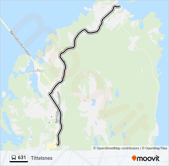 631 Bus Line Map