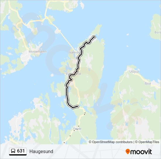 631 Bus Line Map