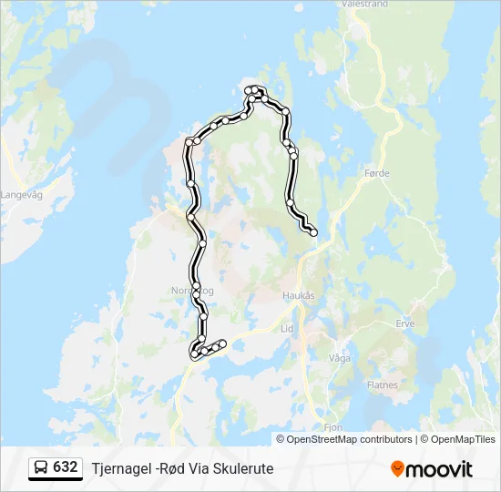 632 Bus Line Map