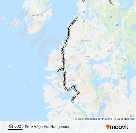 632 Bus Line Map